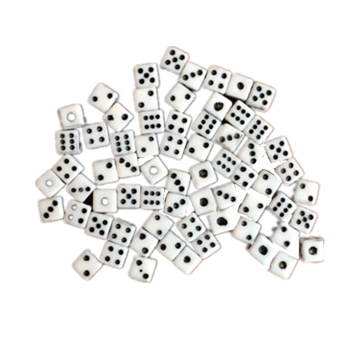 5mm White Square Corners Super Mini Polyhedral Small Dice Dot Tiny Miniature 100pcs Set of Game Supply Numbers Dice Game Toys