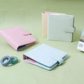 Wholesale custom A6 PU leather macaron budget binders color notebook money organizer planner budget binder