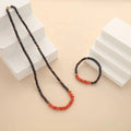 Women's Adjustable Vintage Style Bracelet Necklace Jewelry Set Irregular Shell Beads for Weddings and Parties