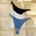 Apparel for Dropshipping Women's Sexy Thong Underwear with Cotton Breathable Low Waist Thin Strap