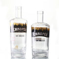 Premium Creative 750ml Glass Vodka Bottle for Liquor Whisky Fruit Wine Spirit With Polymer Cork