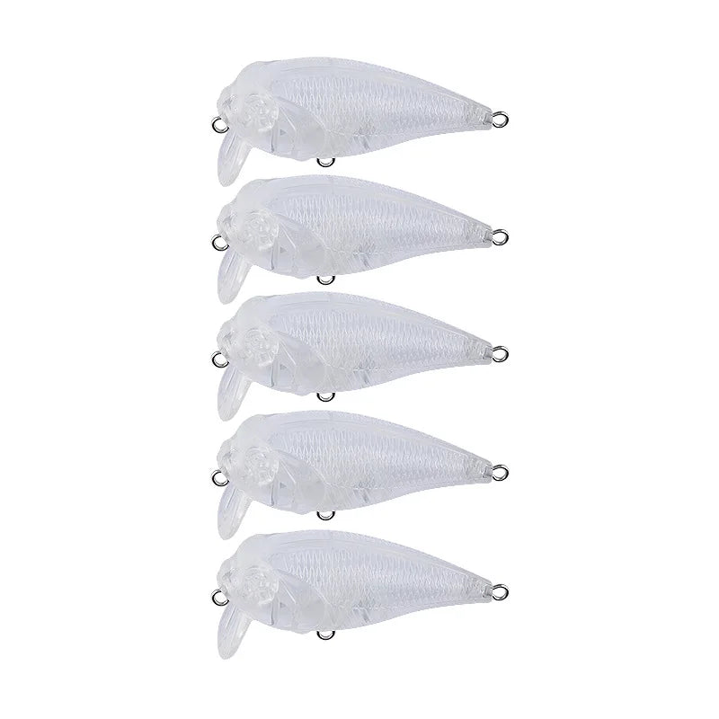 DORISEA G57 DIY Crankbait 5.5cm 7g Unpainted Blank Hard Artificial Fishing Bait Lure Made Plastic for River Lake Stream Fishing