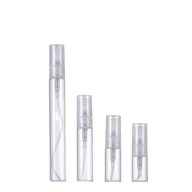 Mini Smooth Atomizer Bottle 1ml 2ml 2.5ml 5ml 10ml  Glass Perfume Spray Vials Perfume Bottles With Plastic Atomizer