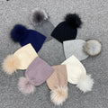 Wholesale Luxury Brand Beanie Women Winter Hats Colourful Rabbit Fur Knitted Angora Beanie