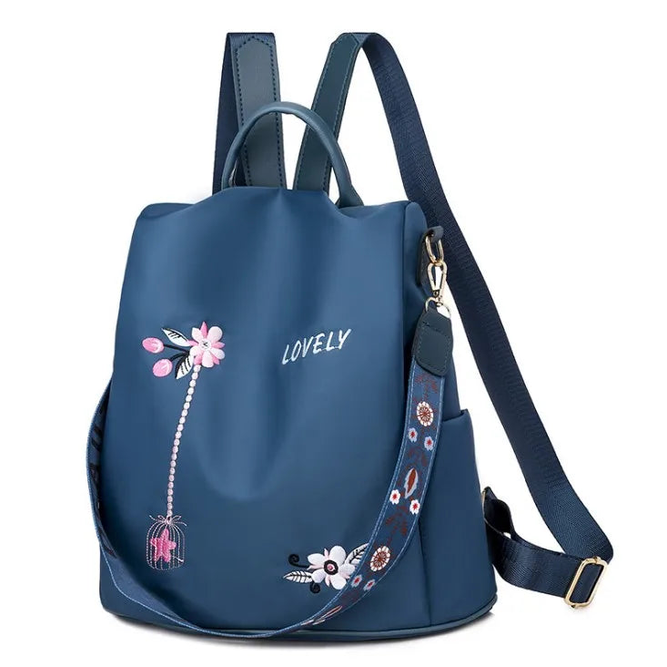 2021 New Casual Sports Anti-Theft Oxford Backpack Women Fashionable Polyester Lining Zipper Detachable Strap Teenage Girls