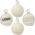 Custom Logo Face Exfoliating Loofah Scrubber Manual Facial Cleansing Makeup Remover Brush Natural Bath Sponge Pads Massage Pores