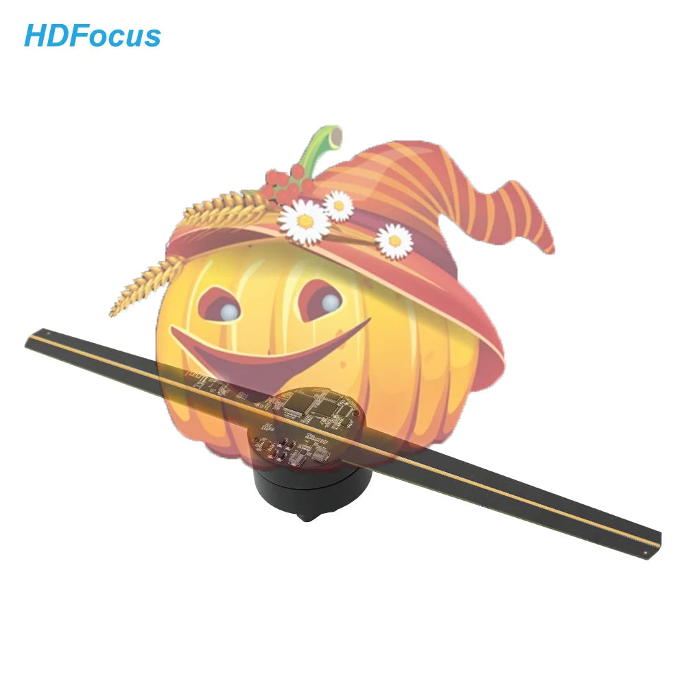 42cm 3D Hologram Projector LED Fan Rotating Animated Advertising Equipment With SD Card Support for Display for Shop