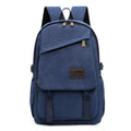 New Women's Cute Cotton Canvas Laptop Backpack Waterproof School Hiking with Zipper Closure Letter Pattern Style for Ladies