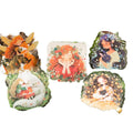 12pcs/pack Double White Ink Sticker Pack Healing Forest Series Teenage Girl Theme Decorative Stickers