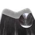 AU Frontal Female Human Hair Patch Hand-tied Women V-type Bio Skin Frontal Hairline Pieces for Recessing Hairline