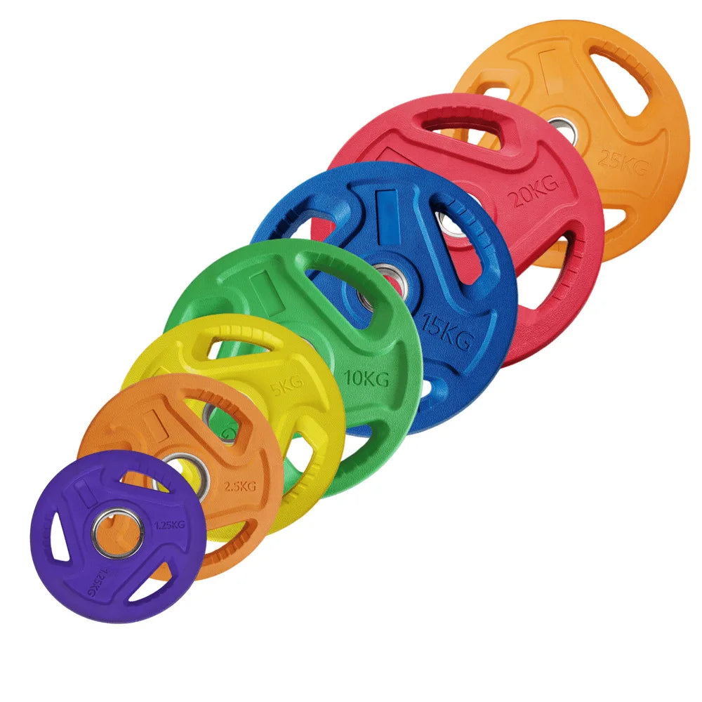 Color Rubber Coated Weight Plate for Strength Training and Weightlifting Free Weights Product