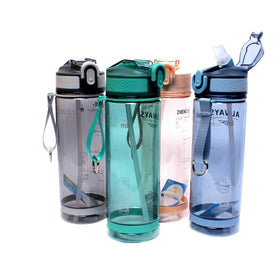 Large-Capacity Sports Water Bottle Straw Duckbill Plastic Straw Water Bottle Custom Water Bottle Plastic