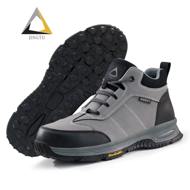 JINGTU High Cut  Safety Shoes Wamth  Light Weight Anti-puncture Unsex Shoes  Fashion Safety Safety Shoes