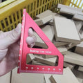 High-Precision Aluminium Alloy Miter Triangle Ruler Industrial Grade Customizable Woodworking Layout Measurement Tool
