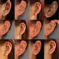 G1609 Geometric Zircon Wrap Crawler Needle Diagonal Ear Stud Nail Crochet Long Hook Cartilage Piercing Wrap Hook Earring