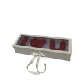 Chengruo Rectangular Floral Valentine Easter Bouquet Gift Box I Love U You Flower Design Transparent Window Ribbon Foil Paper