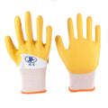 Factory Hot Sale Latex Safety Gloves Polyester Yellow Latex  Finish Anti-Slip Construction Coated Gloves Work Gloves Industrial