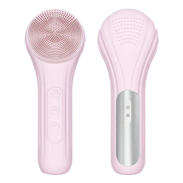 Liman Portable Electric Face Brush Cleanser Waterproof Sonic Massager with Whitening Exfoliating Features Silicone Material