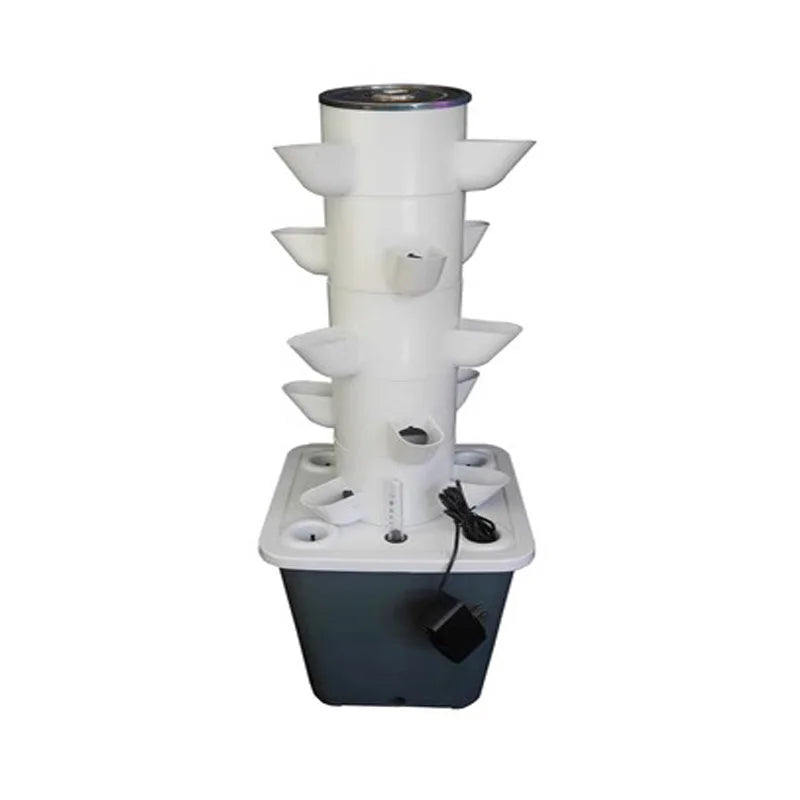 3 Tiers White Simple Family Garden Balcony Vertical Tower Seeder Detachable PP Planting Farm Soilless Greenhouse Hydroponic