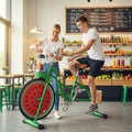 EXI Smoothie Bike Commercial Grade Stationary Exercise Bicycle with Aluminum Alloy Frame and Juicer Function
