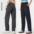 SHINBENE 30\" Women's Casual Joggers Adjustable Elastic Waist Athletic Pants Pockets Loose Fit Straight Leg for Autumn