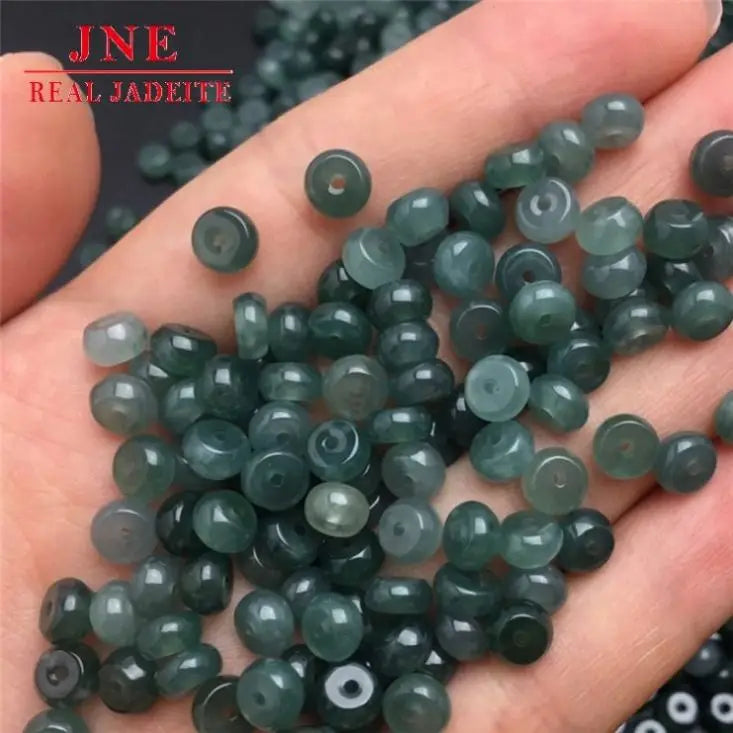 Myanmar a Level Jade Jade Leftover Material Spare Parts Accessories Jade Abacus Beads Small Buckle Crafts Wholesale