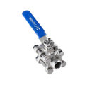 Stainless Steel Weld Triclamp Lockable Three-piece 3pc 3-pc 3 Three Piece Ball Valve Without Handle Platform Type