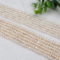 Wholesale 4-5mm/5-6mm AA Pearl Natural White Potato  Freshwater Pearls Strands
