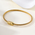 Stainless Steel 18K Gold Steel Wire Bracelet Waterproof Simple Hot Selling High Quality  Bracelet
