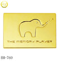 Custom Made Perfume Bottle Nameplate Wooden Hardware Gold logo Private Plaque Labels for Sofa