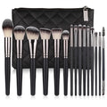 15-Piece Professional Makeup Brush Set for Eye Foundation Custom Private Label Powder Face Makeup with Eyebrow Pencil Mascara