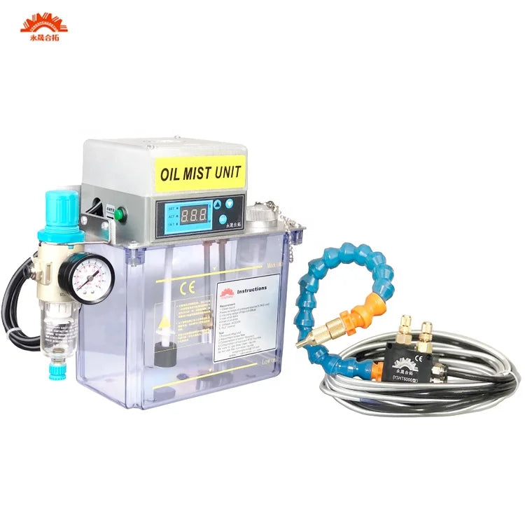 Electric Metalworking Coolant Pump Oil Mist BPV Sprayer Metal Cutting Cooling CNC Engraving Router Cooler Timer Control Compact