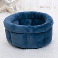 New Design Round  PP Cotton Fluffy Pet Bed Washable Removable Indoor Sofa Print Pet Bed Accessory