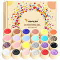 VENALISA Nail Art Soak Off Semi Permanent UV Lacquer Varnish Gel Color Nail Design Painting UV Gel Nail Paint Enamel Gel Polish MegaBDM