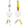 DIY Silicone Bead Lanyard Laser Fashion Teacher Student Gift Engraving Silicone Beads Wood Blanks Lanyard