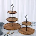 Multi-Layer Wooden Cake Stand Wedding Birthday Parties Three-Layer Display Tray Pastry Cakes Spoon-Friendly Kitchen Accessory