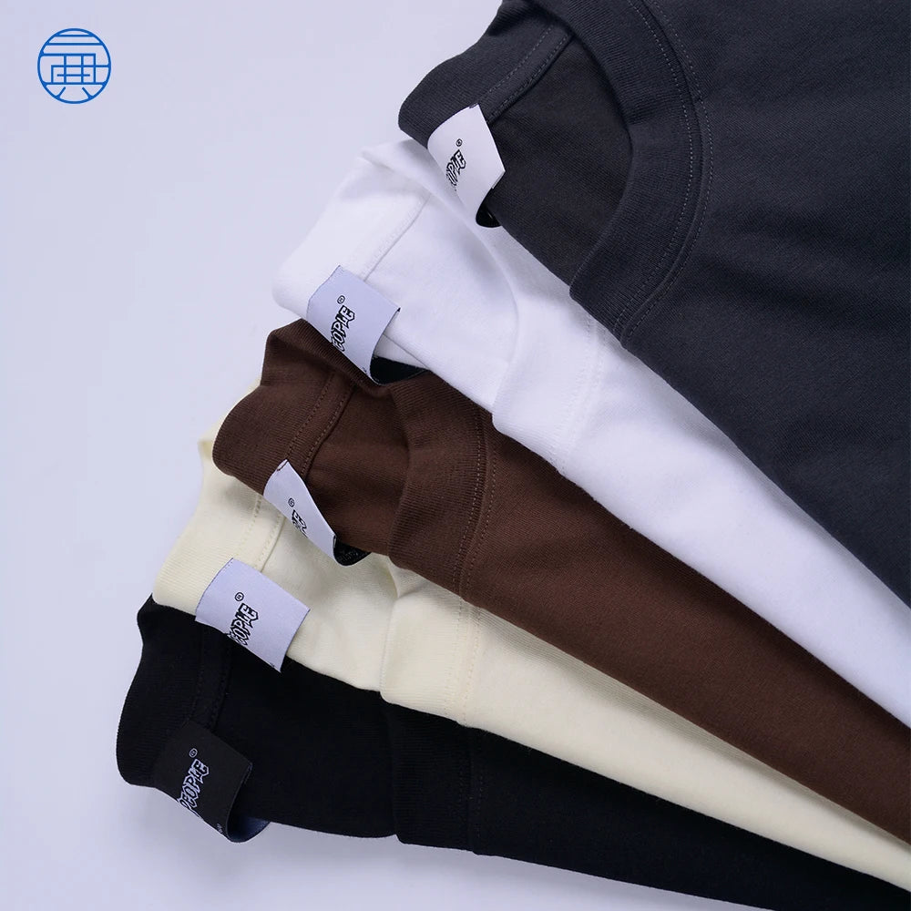 SanDian Cotton Men's t Shirt Heavyweight Luxury Oversized Drop Shoulder Custom logo Desgin Boxy Blank Streetwear T-shirt for Men
