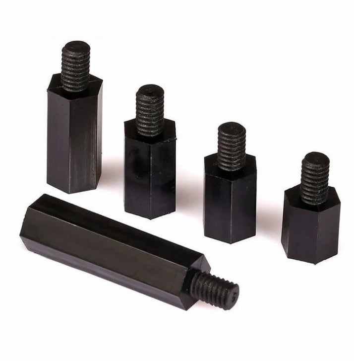 M3 M4 Black White Nylon PA66 Plastic Hex Isolation Column Insulation Standoff Spacer