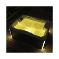 Modern Outdoor 2-Person Square Acrylic Hot Tub Spa Balboa Hydro Whirlpool 24 Jets Eco-Friendly Features for Home Garden