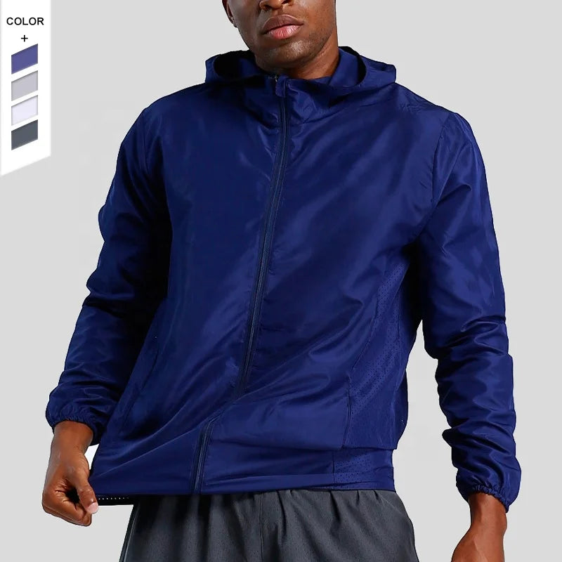 Wholesale Quick Drying Breathable Fitness Jacket Full Zipper Design  Air Holes Sports Jacket