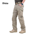 Men's Tactical Cargo Pants Outdoor Waterproof Elastic Hiking Hunting Trousers Casual Multi-Pocket Cargo Pantalon Homme
