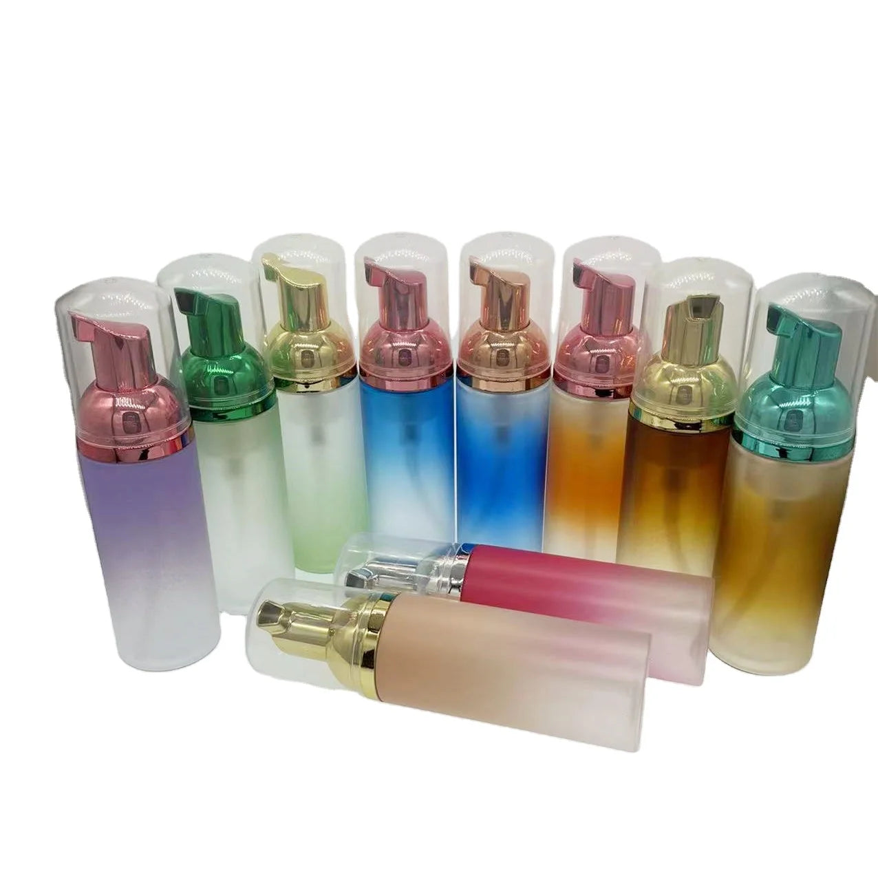 Quality New Design Gradient Color Lash Extensions Empty Shampoo Foam Pump Bottle