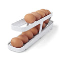 Egg Holder Automatic Rolling Egg Storage Container 2 Tier Dispenser Rolldown Refrigerator Egg Dispenser for Kitchen