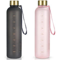 32oz 1 Liter  Factory Custom PP Plastic Motivational Water Bottle for Fitness Sports with Strap custom