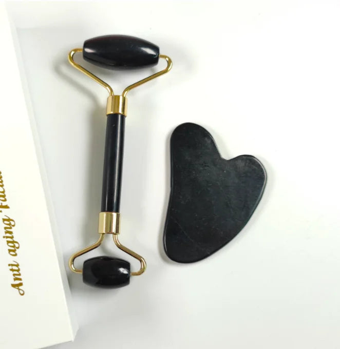 Anti Aging Hot Stone Massage Set Antiaging Genuine Nephrite Green New Jade Roller for Face MegaBDM