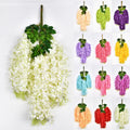 Artificial Wisteria Vine Wisteria Silk Flower Garland Trailing Plants Hanging Flowers for Wedding Garden Home Party Decorations