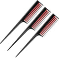 Masterlee Rat Tail Comb Triple Teasing Comb Back Combing Root Teasing Other Styling Tools for Salon