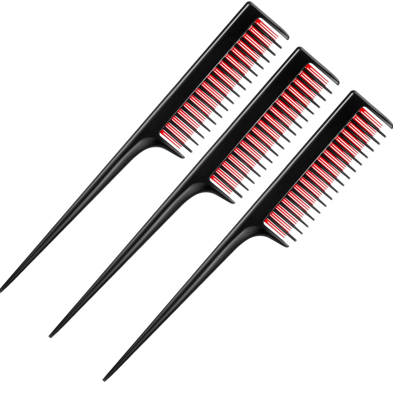 Masterlee Rat Tail Comb Triple Teasing Comb Back Combing Root Teasing Other Styling Tools for Salon