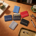 Wholesale Pu Card Holder Thin and Light Four Card Slots Small Oxford Card Holder with Custom logo