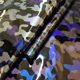 Wholesale Designer Faux Leather Sheets Camo Printed Faux Leather Vinyl